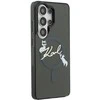Karl Lagerfeld IML Choupette Karl Script Logo Magnetic dėklas skirtas Samsung Galaxy S26 Ultra juodos spalvos