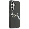 Karl Lagerfeld IML Choupette Karl Script Logo Magnetic dėklas skirtas Samsung Galaxy S26 juodos spalvos