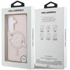 Karl Lagerfeld IML Choupette Karl Script Logo Magnetic dėklas skirtas Samsung Galaxy S26 Rožinė