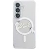 Karl Lagerfeld IML Choupette Karl Script Logo Magnetic dėklas skirtas Samsung Galaxy S26 Transparent