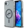 Karl Lagerfeld IML metalinis Karl &amp; Choupette Heads MagSafe iPhone 16e dėklas - Juodas