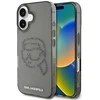 Karl Lagerfeld IML Rhinestones Karl Head Apple iPhone 16 dėklas telefonui juodos spalvos