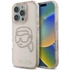 Karl Lagerfeld IML Rhinestones Karl Head - dėklas skirtas Apple iPhone 16 Pro pink