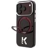 Karl Lagerfeld IML dėklas su stovu 360 Kameo Metal MagSafe, skirtas iPhone 17 Pro Max / 18 Pro Max - bordo spalvos