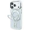 Karl Lagerfeld IML Ring Stand 360 Kameo Metal MagSafe dėklas, skirtas iPhone 17 Pro / 18 Pro – permatomas