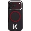 Karl Lagerfeld IML dėklas su stovu 360 Kameo Metal MagSafe, skirtas iPhone 17 Pro Max / 18 Pro Max - bordo spalvos
