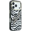 Dėklas Karl Lagerfeld IML Signature Zebra Glitter MagSafe Case for iPhone 17 Pro Max / 18 Pro Max - Gold