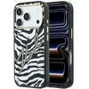 Dėklas Karl Lagerfeld IML Signature Zebra Glitter MagSafe Case for iPhone 17 Pro Max / 18 Pro Max - Gold