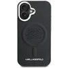 Karl Lagerfeld „MagSafe“ dėklas su inicialais ir metaliniu logotipu, skirtas „iPhone 16“ – Juodas