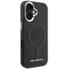 Karl Lagerfeld „MagSafe“ dėklas su inicialais ir metaliniu logotipu, skirtas „iPhone 16“ – Juodas