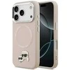 Karl Lagerfeld Karl &amp; Choupette Pins MagSafe dėklas skirtas Apple iPhone 17 Pro rožinės spalvos