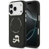 Karl Lagerfeld Karl & Choupette Pins MagSafe dėklas skirtas Apple iPhone 17 Pro juodos spalvos