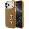 Karl Lagerfeld Karl Script Logo dėklas skirtas Apple iPhone 17 Pro Max rudos spalvos