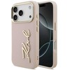Karl Lagerfeld Karl Script Logo dėklas skirtas Apple iPhone 17 Pro rožinės spalvos