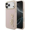 Karl Lagerfeld Karl Script Logo dėklas skirtas Apple iPhone 17 Pro Max rožinės spalvos