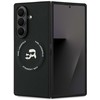 Karl Lagerfeld PU Karl and Choupette Heads Magnetic dėklas skirtas Samsung Galaxy Z Fold 7 juodos spalvos