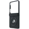 Karl Lagerfeld PU Karl and Choupette Heads Magnetic dėklas Samsung Galaxy Z Flip 8 juodos spalvos