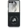 Karl Lagerfeld PU Karl and Choupette Heads Magnetic dėklas Samsung Galaxy Z Flip 8 juodos spalvos