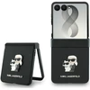 Karl Lagerfeld PU Saffiano Karl and Choupette dėklas Samsung Galaxy Z Flip 8 juodos spalvos