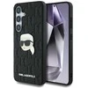 Karl Lagerfeld Leather Monogram Pin Logo Karl Head - dėklas skirtas Samsung Galaxy S25+ Juodas