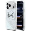 „Karl Lagerfeld“ skysto blizgučio „Karl Script“ logotipo „MagSafe“ dėklas, skirtas „iPhone 17 Pro Max“ – skaidrus