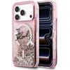 Dėklas Karl Lagerfeld Liquid Glitter Karl Script Logo MagSafe Case for iPhone 17 Pro - Rožinė