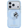 Dėklas Karl Lagerfeld Peekaboo Logo MagSafe do iPhone 18 Pro / 17 Pro šviesiai mėlyna