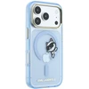 Dėklas Karl Lagerfeld Peekaboo Logo MagSafe do iPhone 18 Pro / 17 Pro šviesiai mėlyna