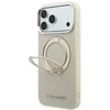 Dėklas Karl Lagerfeld Ring Stand 360 Saffiano Classic Logo MagSafe Case for iPhone 18 Pro Max / 17 Pro Max - rusvai gelsvas