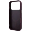 Karl Lagerfeld dėklas IPHONE 18 Pro/17 Pro, suderinamas su MagSafe (Ring Stand 360 Saffiano Classic Logo) bordinės spalvos