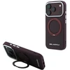 Dėklas Karl Lagerfeld case for IPHONE 18 Pro/17 Pro compatible with MagSafe (Ring Stand 360 Saffiano Classic Logo) burgundy