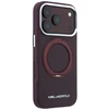 Dėklas Karl Lagerfeld case for IPHONE 18 Pro/17 Pro compatible with MagSafe (Ring Stand 360 Saffiano Classic Logo) burgundy