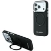 Dėklas Karl Lagerfeld case for IPHONE 18 Pro Max/17 Pro Max compatible with MagSafe (Ring Stand 360 Saffiano Classic Logo) juodas