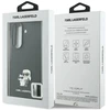 Karl Lagerfeld PU Saffiano Karl and Choupette dėklas Samsung Galaxy Z Fold 8 Ultra juodos spalvos