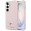 Karl Lagerfeld Grained PU Leather K&CH Heads Magnetic dėklas skirtas Samsung Galaxy S26 rožinės spalvos