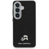 Karl Lagerfeld Grained PU Leather K&CH Heads Magnetic dėklas Samsung Galaxy S26+ juodos spalvos