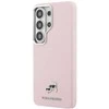 Karl Lagerfeld Grained PU Leather K&CH Heads Magnetic dėklas skirtas Samsung Galaxy S26 Ultra rožinės spalvos
