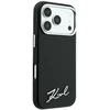 Dėklas Karl Lagerfeld Saffiano Small Script Metal Logo MagSafe Case for iPhone 17 Pro Max / 18 Pro Max - Juodas