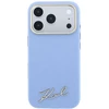 Dėklas Karl Lagerfeld Saffiano Small Script Metal Logo MagSafe Case for iPhone 17 Pro / 18 Pro - Light Mėlyna