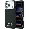 Dėklas Karl Lagerfeld Saffiano Small Script Metal Logo MagSafe Case for iPhone 17 Pro Max / 18 Pro Max - Juodas