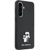 Dėklas Karl Lagerfeld Saffiano w/ Karl&amp;Choupette Metal Logo do Samsung Galaxy A57 5G juoda