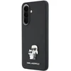 Dėklas Karl Lagerfeld Saffiano w/ Karl&amp;Choupette Metal Logo do Samsung Galaxy A57 5G juoda