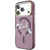Dėklas Karl Lagerfeld Script Logo MagSafe do iPhone 18 Pro Max / 17 Pro Max bordo spalvos