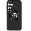 Dėklas Karl Lagerfeld Silicone Double Heads And Circle MagSafe Samsung Galaxy S25 Plus juodos spalvos
