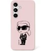 Karl Lagerfeld dėklas skirtas Samsung Galaxy S25 KLHMS25SPNYKGRTP (Magnetic Silicone Graffiti Ikonik) rožinės spalvos