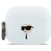Dėklas Karl Lagerfeld Silicone Karl Head 3D Case for AirPods Pro 3 - Baltas