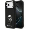 Dėklas Karl Lagerfeld Silicone Karl Sketch & Logo MagSafe Case for iPhone 17 Pro Max - Juodas