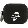 Karl Lagerfeld 3D Logo NFT Karl and Choupette Silicone dėklas skirtas AirPods Pro 3 juodos spalvos