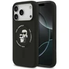 Dėklas Karl Lagerfeld Silicone Karl&Choupette Ring MagSafe do iPhone 18 Pro / iPhone 17 Pro juoda