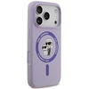 Dėklas Karl Lagerfeld Silicone Karl&Choupette Ring MagSafe do iPhone 18 Pro / 17 Pro violetinė